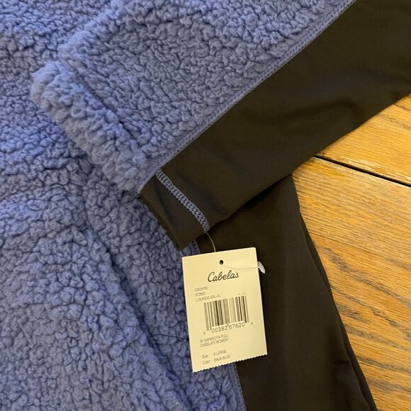 CABELAS gorgeous blue lamby cozy fleece w/hand pockets/NWT/WXL - Picture 4 of 7